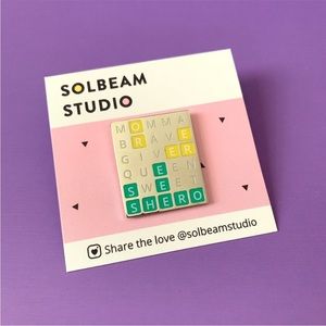 Solbeam Studio Momma Wordle game enamel pin